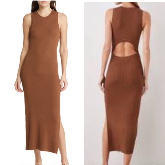 Rails Dresses & Skirts - Rails Syd Rib Midi Sweater Dress Toffee Small